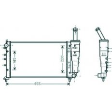 Radiatore acqua per FIAT PUNTO dal 2003 al 2011