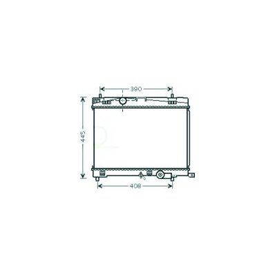 Radiatore acqua per TOYOTA YARIS dal 2009 al 2011 Codice OEM 164000Y010