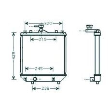 Radiatore acqua per SUZUKI WAGON R+ dal 2000 al 2008