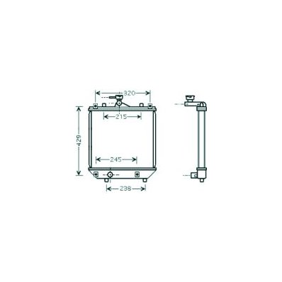 Radiatore acqua per SUZUKI WAGON R+ dal 2000 al 2008 Codice OEM 1770083E00