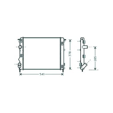 Radiatore acqua per RENAULT KANGOO dal 1997 al 2003 Codice OEM 8200343476