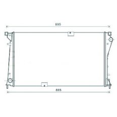 Radiatore acqua per RENAULT TRAFIC dal 2006 al 2014