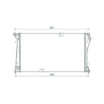 Radiatore acqua per RENAULT TRAFIC dal 2006 al 2014 Codice OEM 2140000Q0D