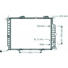 Radiatore acqua per MERCEDES-BENZ E dal 1995 al 1999