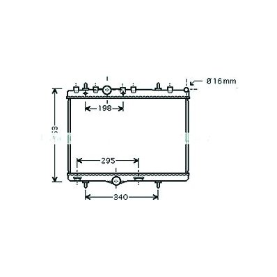 Radiatore acqua per CITROEN C3 dal 2013 Codice OEM 1330P9