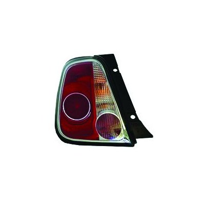 Fanale posteriore bordo nero per FIAT 500 dal 2007 al 2015 lato destro passeggero Codice OEM LLH411