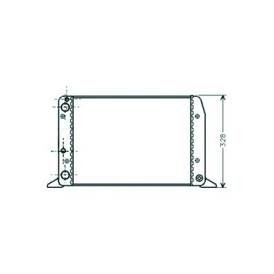 Radiatore acqua per AUDI 80 dal 1986 al 1991 Codice OEM 811121253D