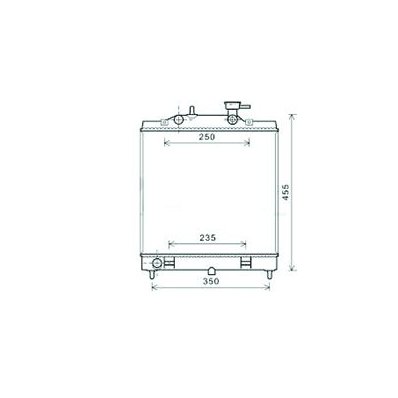 Radiatore acqua per KIA PICANTO dal 2004 al 2007 Codice OEM 25310-07200