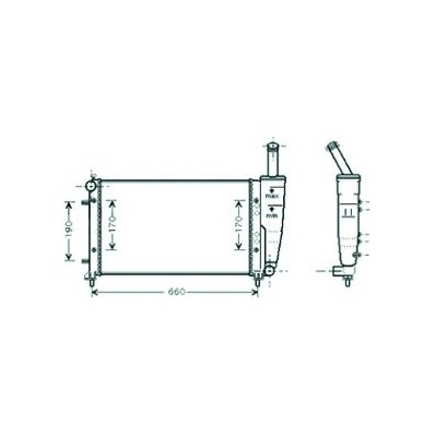 Radiatore acqua per FIAT IDEA dal 2003 al 2012 Codice OEM 51724183