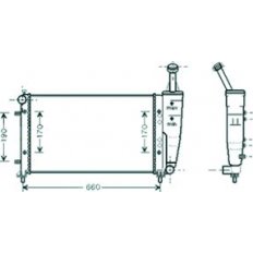 Radiatore acqua per LANCIA YPSILON dal 2003 al 2006