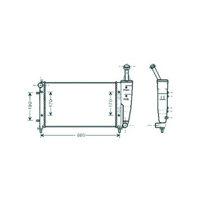 Radiatore acqua per LANCIA YPSILON dal 2003 al 2006 Codice OEM 51706057