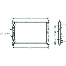 Radiatore acqua per FIAT BRAVO dal 1995 al 2001