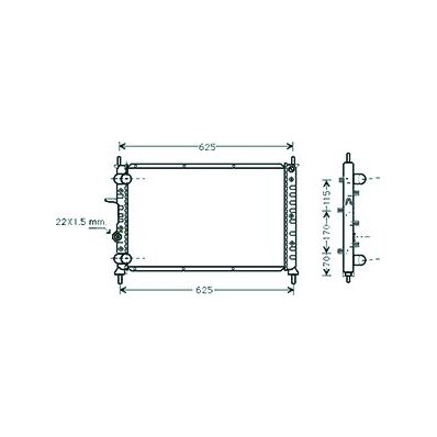 Radiatore acqua per FIAT BRAVA dal 1995 al 2001 Codice OEM 46462526