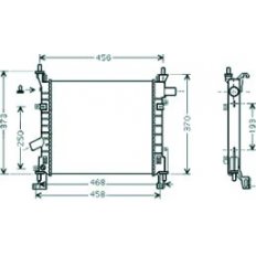 Radiatore acqua per FORD KA dal 1996 al 2008