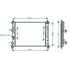 Radiatore acqua per FIAT BRAVO dal 1995 al 2001