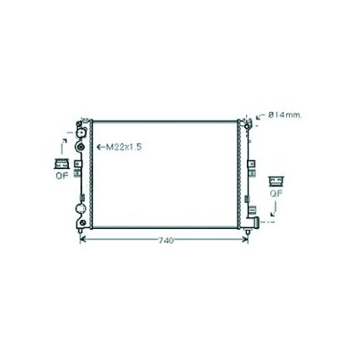 Radiatore acqua per FIAT SCUDO dal 1995 al 2003 Codice OEM 1301P3