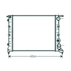 Radiatore acqua per RENAULT R21 dal 1989 al 1995