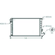 Radiatore acqua per CITROEN XSARA dal 1997 al 2000