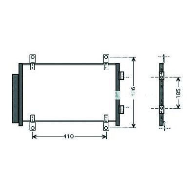 Condensatore per CITROEN JUMPER dal 2002 al 2006 Codice OEM 1347842080