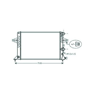 Radiatore acqua per OPEL ASTRA G dal 1998 al 2004 Codice OEM 93177122