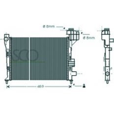 Radiatore acqua per MERCEDES-BENZ A W168 dal 1997 al 2001