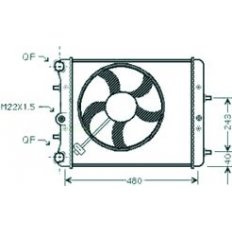 Radiatore acqua per SEAT IBIZA dal 2001 al 2008