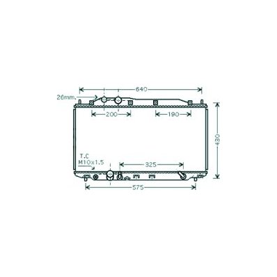 Radiatore acqua per HONDA CIVIC dal 2006 al 2012 Codice OEM 19010RRH901