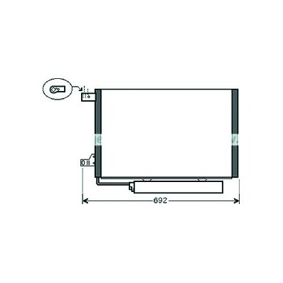 Condensatore per MERCEDES-BENZ A W169 dal 2004 al 2008 Codice OEM A1695000054