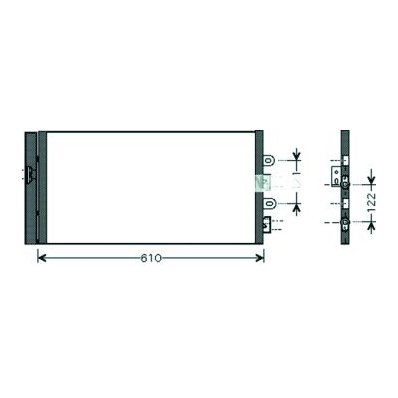 Condensatore per FIAT PUNTO dal 2003 al 2011 Codice OEM 51712975