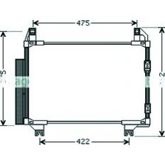 Condensatore per TOYOTA YARIS dal 2005 al 2008