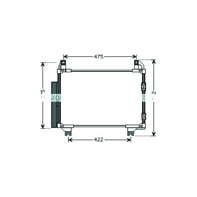 Condensatore per TOYOTA YARIS dal 2005 al 2008 Codice OEM 88460-52110