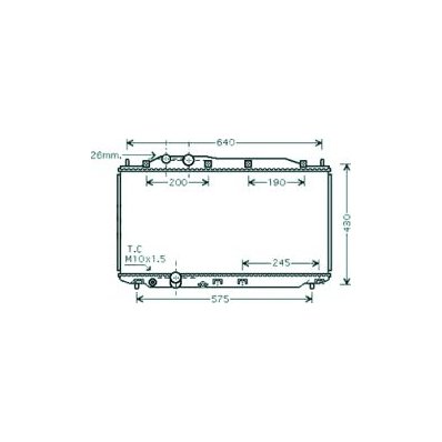 Radiatore acqua per HONDA CIVIC dal 2006 al 2012 Codice OEM 19010RNAA01