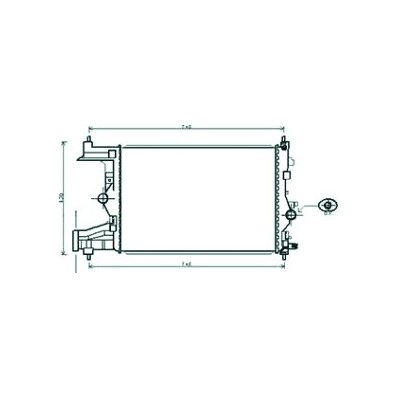 Radiatore acqua per CHEVROLET - DAEWOO CRUZE dal 2009 al 2012 Codice OEM 13281773