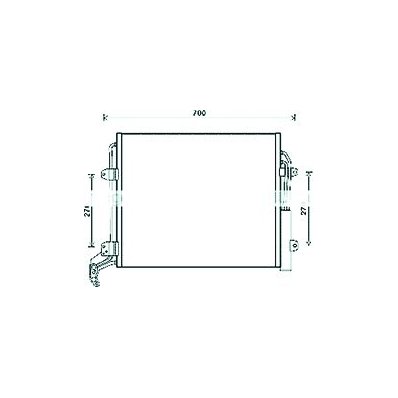 Condensatore per SEAT ALHAMBRA dal 2010 al 2015 Codice OEM 7N0820411A