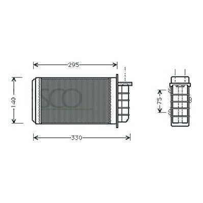 Scambiatore di calore per FIAT BRAVA dal 1995 al 2001 Codice OEM 46721967