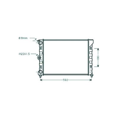 Radiatore acqua per VOLKSWAGEN POLO dal 1981 al 1990 Codice OEM 321121253BM