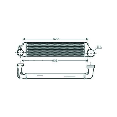 Intercooler per BMW 3 E46 dal 2001 al 2005 Codice OEM 17517786351