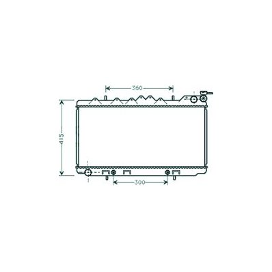 Radiatore acqua per NISSAN PRIMERA P10 dal 1990 al 1996 Codice OEM 2146071J00