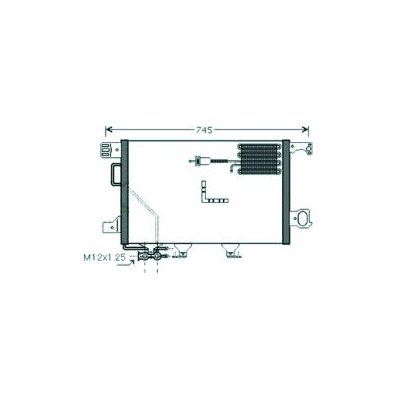Condensatore per MERCEDES-BENZ C W203 dal 2004 al 2006 Codice OEM 2035001654