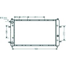 Radiatore acqua per VOLKSWAGEN TRANSPORTER T4 CARAVELLE dal 1996 al 2003