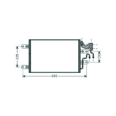 Condensatore per OPEL MERIVA dal 2003 al 2006 Codice OEM 13148296