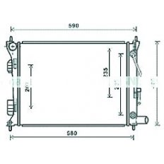 Radiatore acqua per KIA RIO dal 2011 al 2015