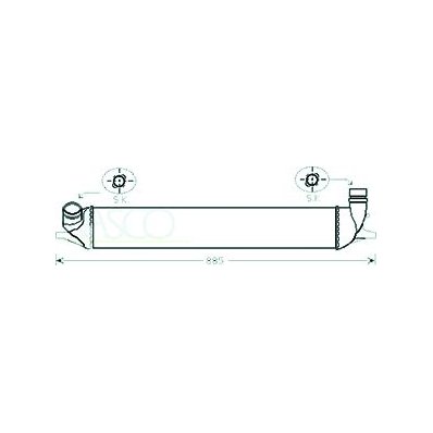Intercooler per RENAULT LAGUNA dal 2007 al 2010 Codice OEM 144960001R