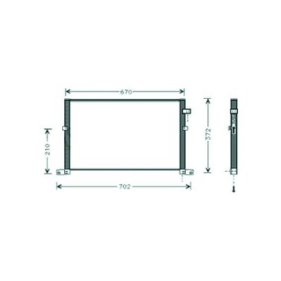 Condensatore per FORD MONDEO dal 2000 al 2003 Codice OEM 1152429