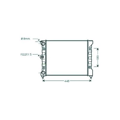 Radiatore acqua per VOLKSWAGEN POLO dal 1981 al 1990 Codice OEM 867121253D