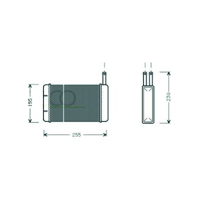 Scambiatore di calore per FORD FIESTA MK III dal 1989 al 1995 Codice OEM 1654646