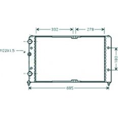 Radiatore acqua per VOLKSWAGEN CADDY dal 1995 al 2004