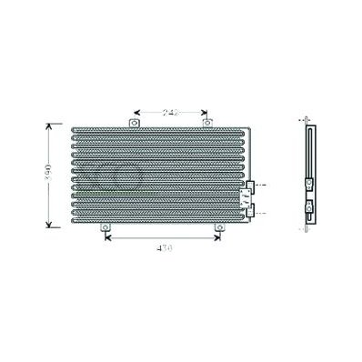 Condensatore per ALFA ROMEO 145 dal 1994 al 2000 Codice OEM 60591966