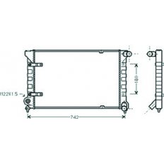 Radiatore acqua per VOLKSWAGEN GOLF  II dal 1983 al 1989