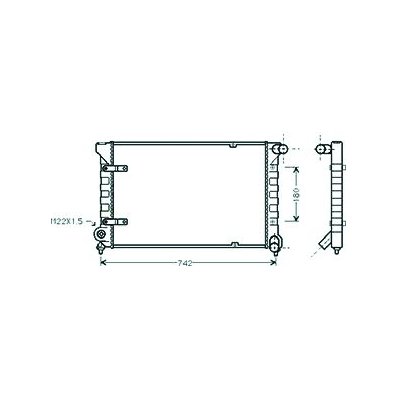 Radiatore acqua per VOLKSWAGEN GOLF  II dal 1983 al 1989 Codice OEM 191121253A